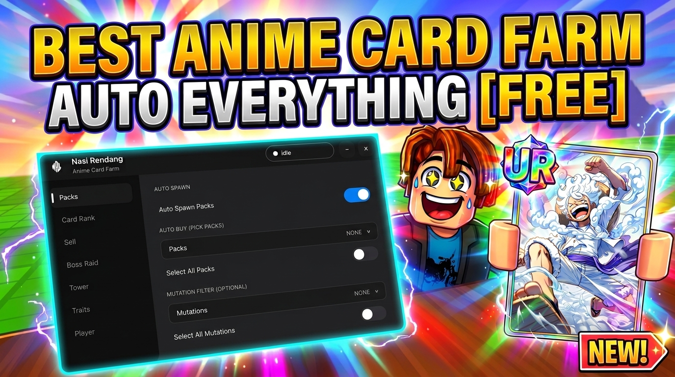 ANIME CARD FARM SCRIPT 2026!! 🚀 AUTO SPAWN, AUTO BUY & AUTO SELL SYSTEM | FREE KEY 🔥