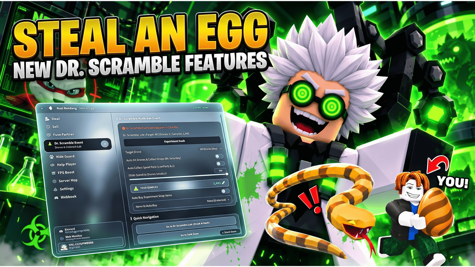 STEAL AN EGG: NEW DR. SCRAMBLE FEATURES