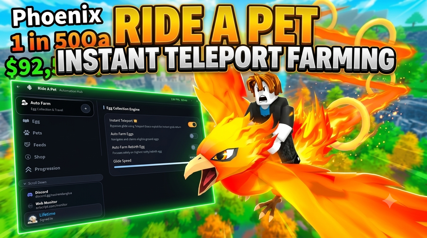 RIDE A PET : INSTANT TELEPORT FARMING
